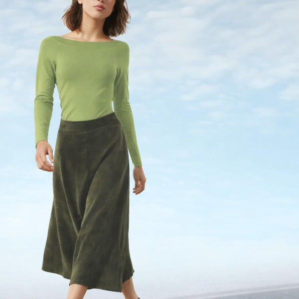 Tencel shirt met boothals/ Tencel shirt with boatneck