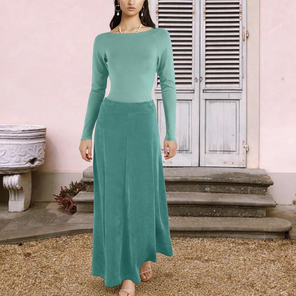 Tencel shirt met boothals/ Tencel shirt with boatneck