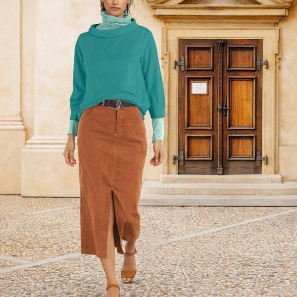 Tencel shirt met col/ Tencel shirt with col