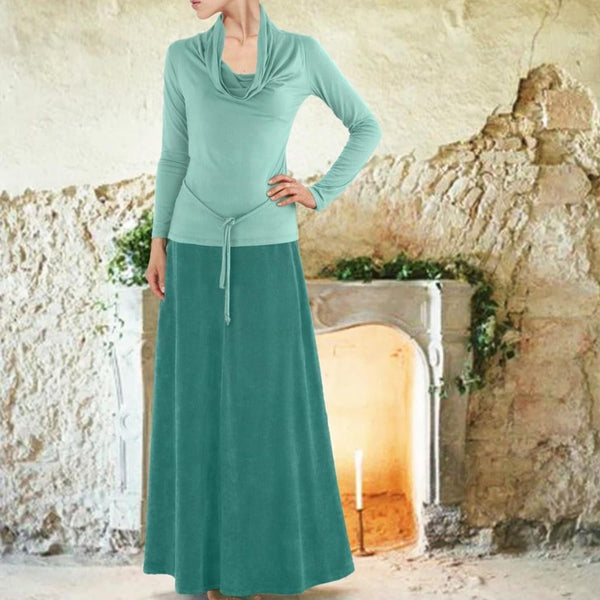 Tencel shirt met drape hals/ Tencel shirt with drape neck