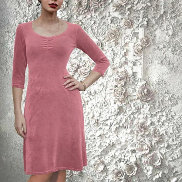 Velours A-lijn jurkje / Velours dress