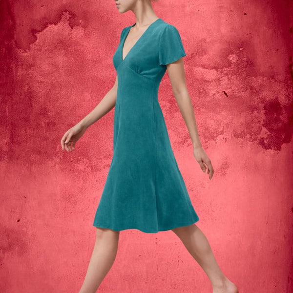 Vintage velours swing jurkje /Vintage velvet swing dress