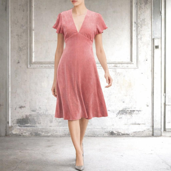 Vintage velours swing jurkje /Vintage velvet swing dress