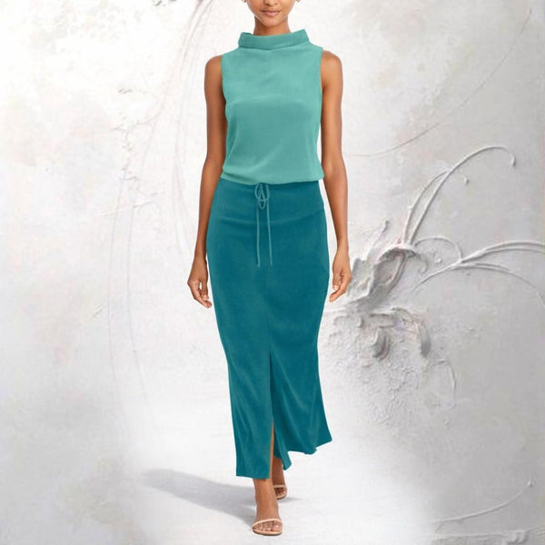 vintage velours hemdje met rolboordje / vintage velvet tank top with turtleneck