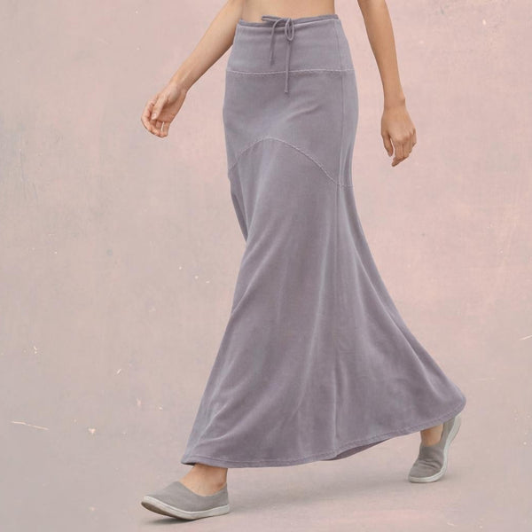 Velours maxi rok in zandloper lijn/velvet maxi skirt in hour glass design