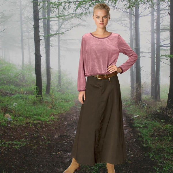 Korte velours sweater/ Cropped velvet sweater