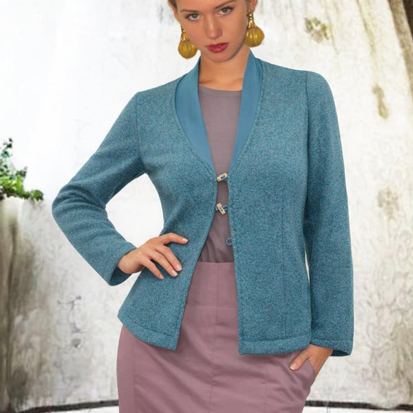 Gevoerd sportief vest-jasje in Merino wol/ lined sportive cardigan in Merino wool