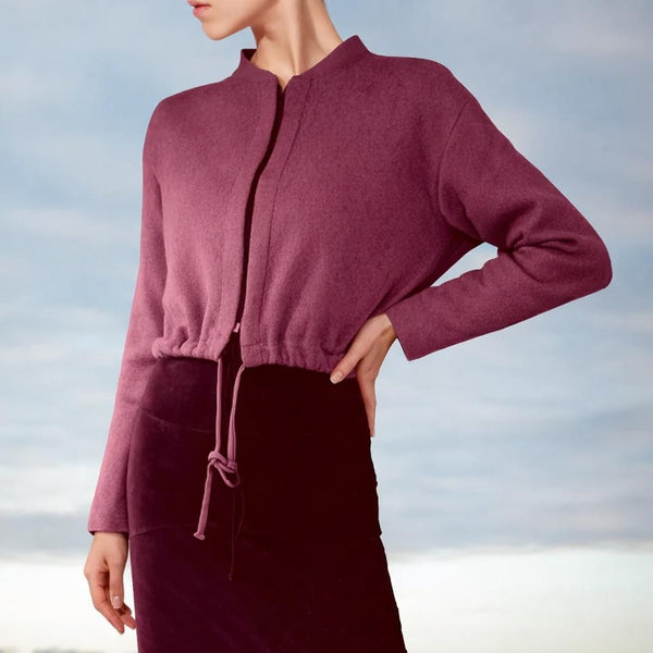 kort gevoerd bomber vestje van Merino wol fleece / lined bomber made of Merino wool fleece