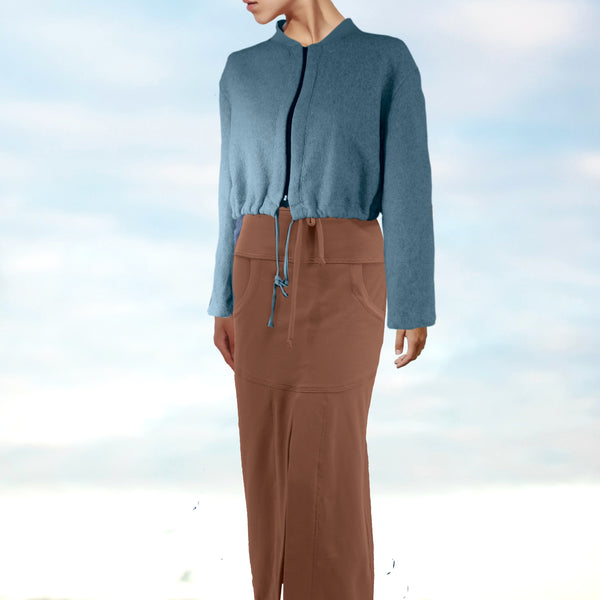 kort gevoerd bomber vestje van Merino wol fleece / lined bomber made of Merino wool fleece