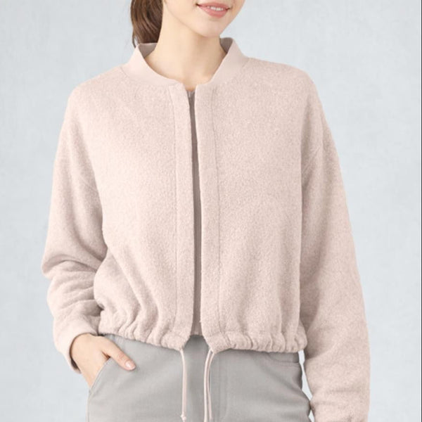 kort gevoerd bomber vestje van Merino wol fleece / lined bomber made of Merino wool fleece