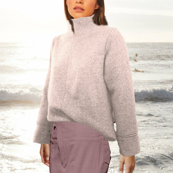 Merino wool sweater met hoge boord/ Merino wool sweater with high collar