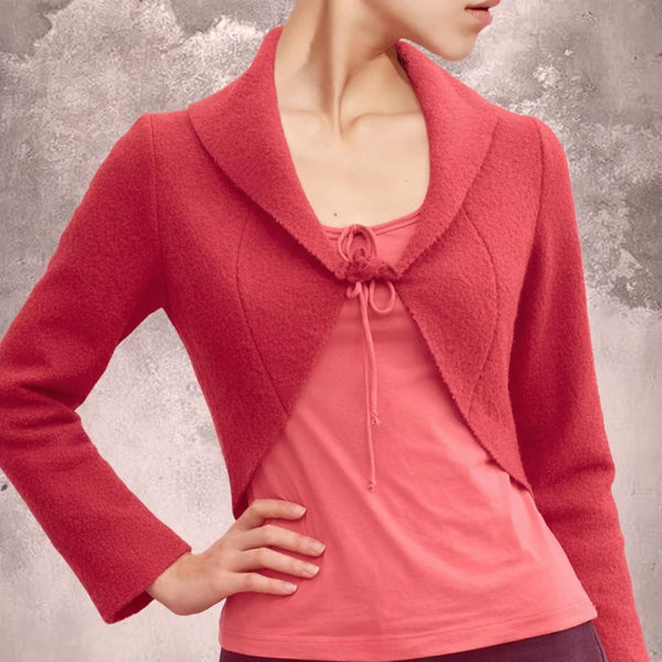 Bolero van gekookte wol, boiled wool bolero