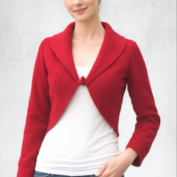 Bolero van gekookte wol, boiled wool bolero
