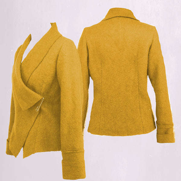 vest-colbert van gekookte wol  / cardigan -jacket made of boiled wool