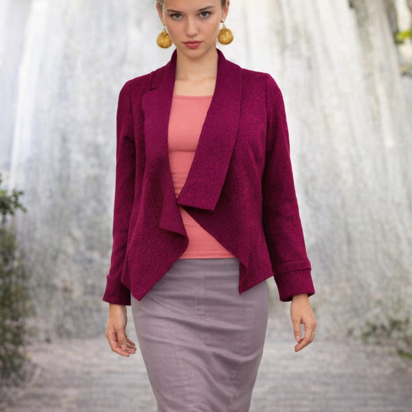 vest-colbert van gekookte wol  / cardigan -jacket made of boiled wool