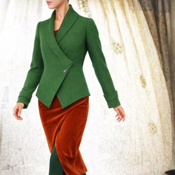vest-colbert van gekookte wol  / cardigan -jacket made of boiled wool
