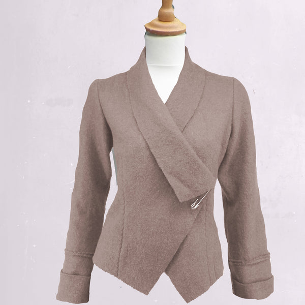 vest-colbert van gekookte wol  / cardigan -jacket made of boiled wool