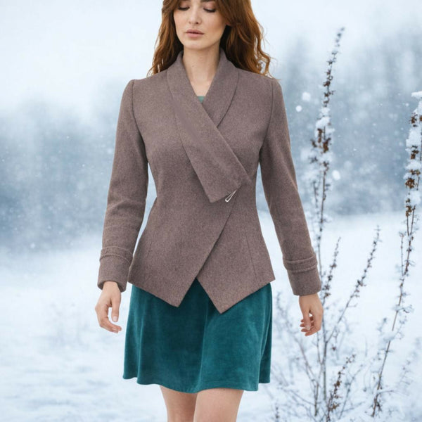 vest-colbert van gekookte wol  / cardigan -jacket made of boiled wool