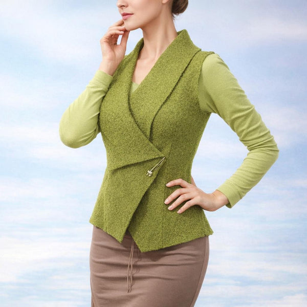 gilet van gekookte wol  /gilet made of boiled wool