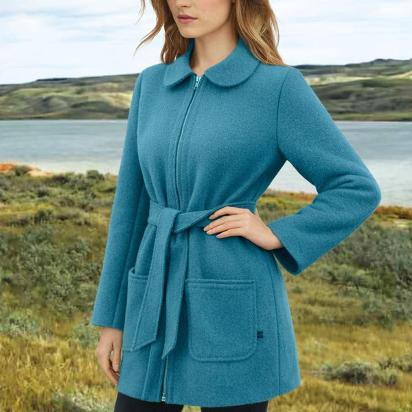 Wollen vest-jas van gekookte wol / Jacket made of boiled wool