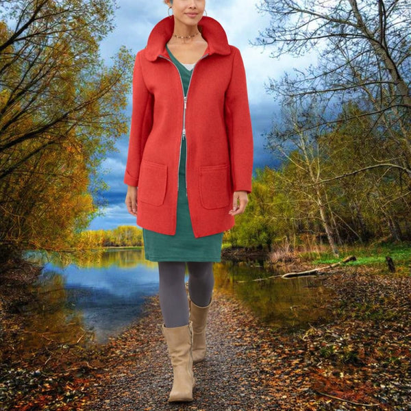 Wollen vest-jas van gekookte wol / Jacket made of boiled wool