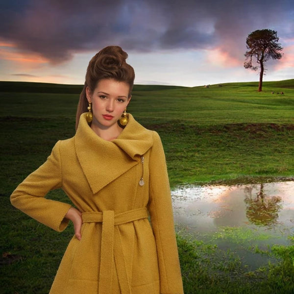 wollen vest-jas van gekookte wol / jacket made of boiled wool