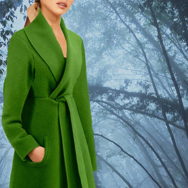 Wollen jas met sjawlkraag / Wool jacket with shawl collar