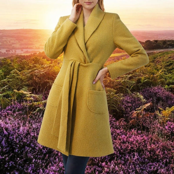 Wollen jas met sjawlkraag / Wool jacket with shawl collar