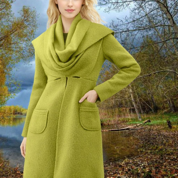 Wollen jas met sjawlkraag / Wool jacket with shawl collar