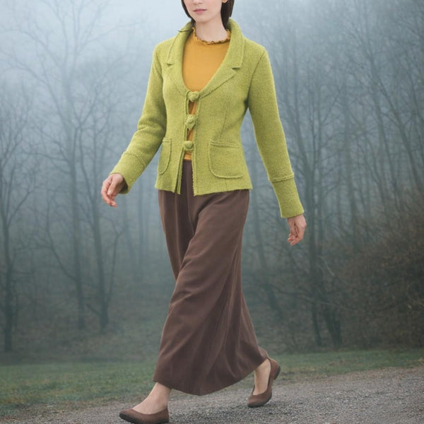 Vest-colbert van gekookte wol, boiled wool vest-jacket