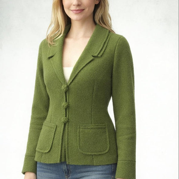 Vest-colbert van gekookte wol, boiled wool vest-jacket