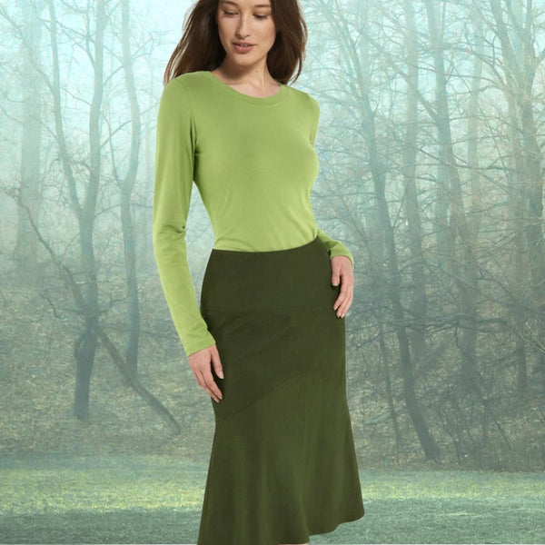 wollen rok in zandloper lijn /wool skirt in hourglass line
