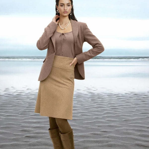 wollen rok in zandloper lijn /wool skirt in hourglass line