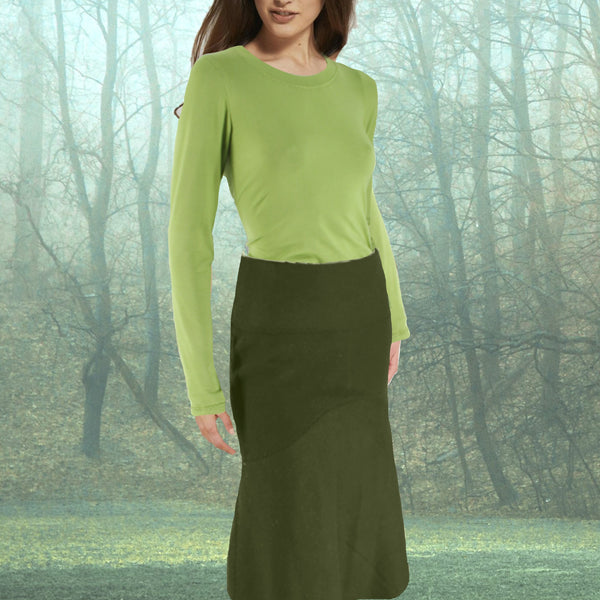 Wollen rok in zandloper lijn / Wool skirt in hourglass line