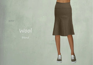 Wollen rok in zandloper lijn / Wool skirt in hourglass line