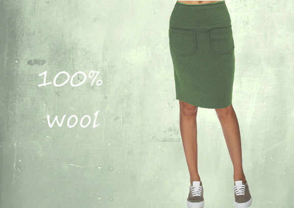 wollen koker rok,wool pencil skirt