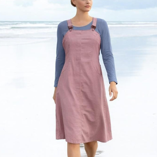 hippe overgooier in katoenen ribcord/ Trendy corduroy  pinafore dress