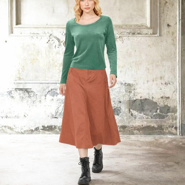 Midi rok van ribcord/ Corduroy midi skirt