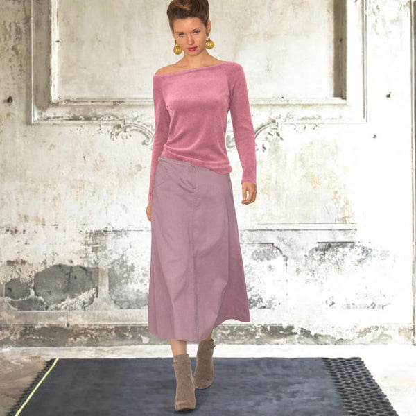 Midi rok van ribcord/ Corduroy midi skirt