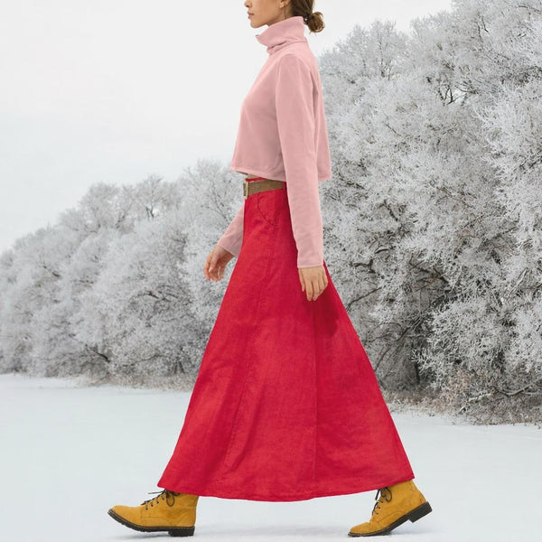 Maxi rok van ribcord/ Corduroy maxi skirt