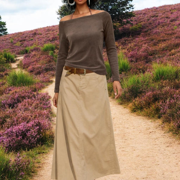 Maxi rok van ribcord/ Corduroy maxi skirt