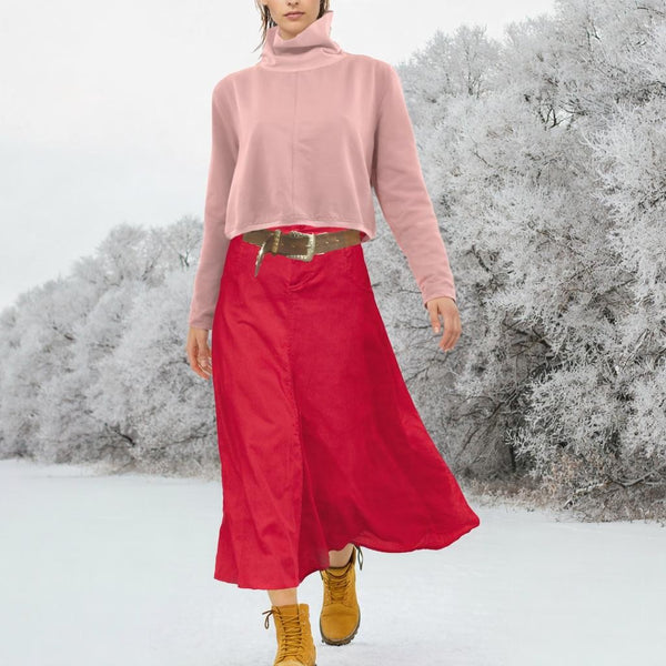 Midi rok van ribcord/ Corduroy midi skirt