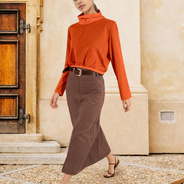 Hippe ribcord  rok, Trendy corduroy skirt