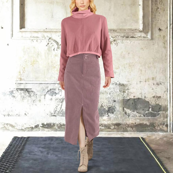 Hippe ribcord  rok, Trendy corduroy skirt