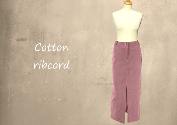 Hippe ribcord  rok, Trendy corduroy skirt