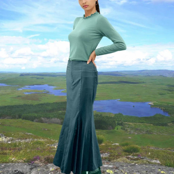 Tencel shirt turtle nek/ Tencel shirt with turtle neck