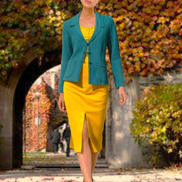 Midi rok van katoenen ribcord, Midi corduroy skirt