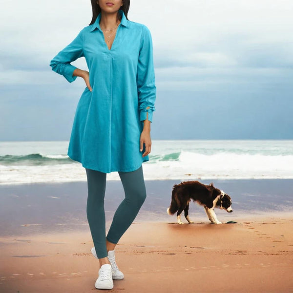 Babycord  A-lijn blouse-jurk / babycord  A-line blouse-dress