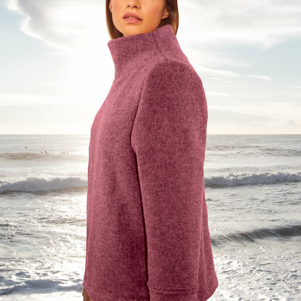 Merino wool sweater met hoge boord/ Merino wool sweater with high collar