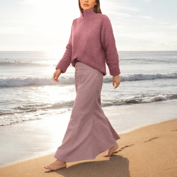 Merino wool sweater met hoge boord/ Merino wool sweater with high collar